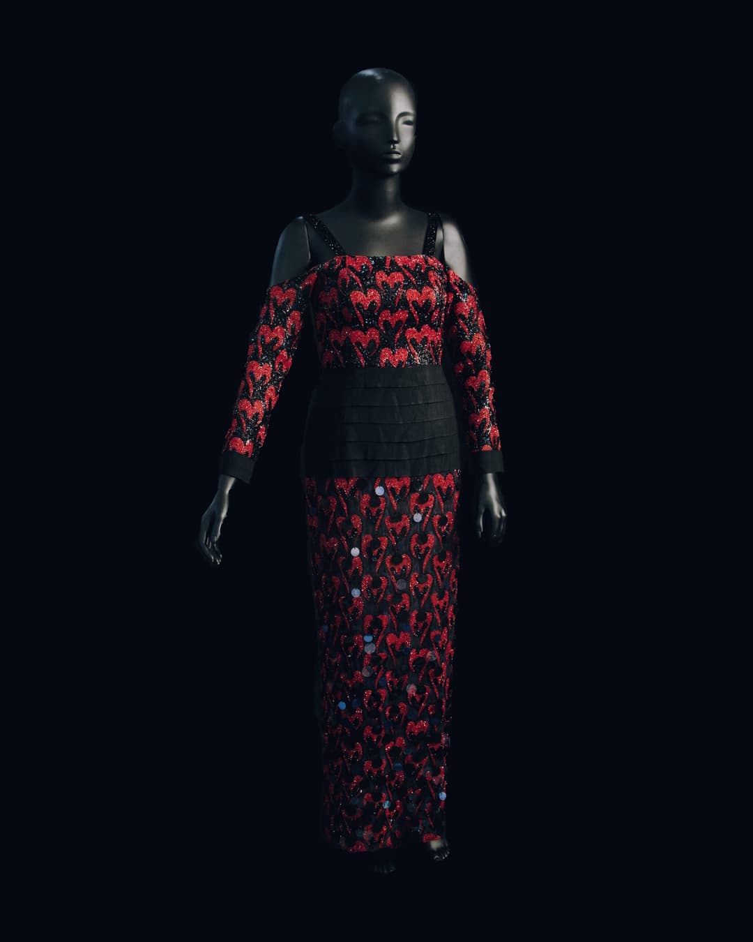 RED HEART PRINT DRESS